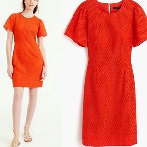 JCrew Flutter Sleeve Dress in Eyelet
